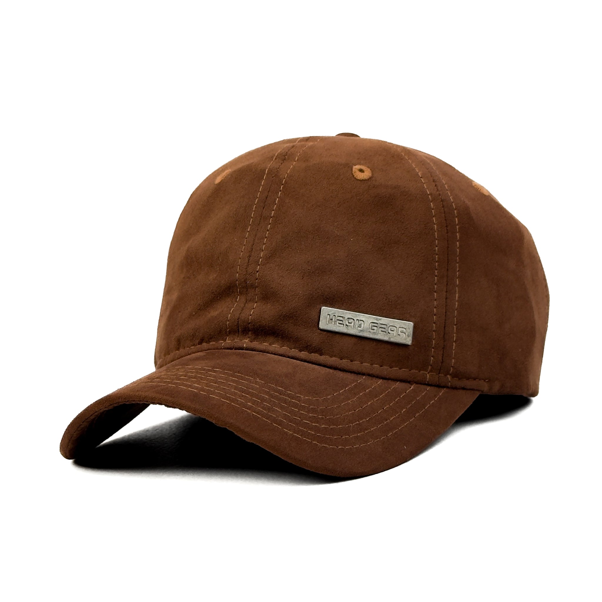 HEAD GEAR BROWN RUSTIC METAL PATCH CAP