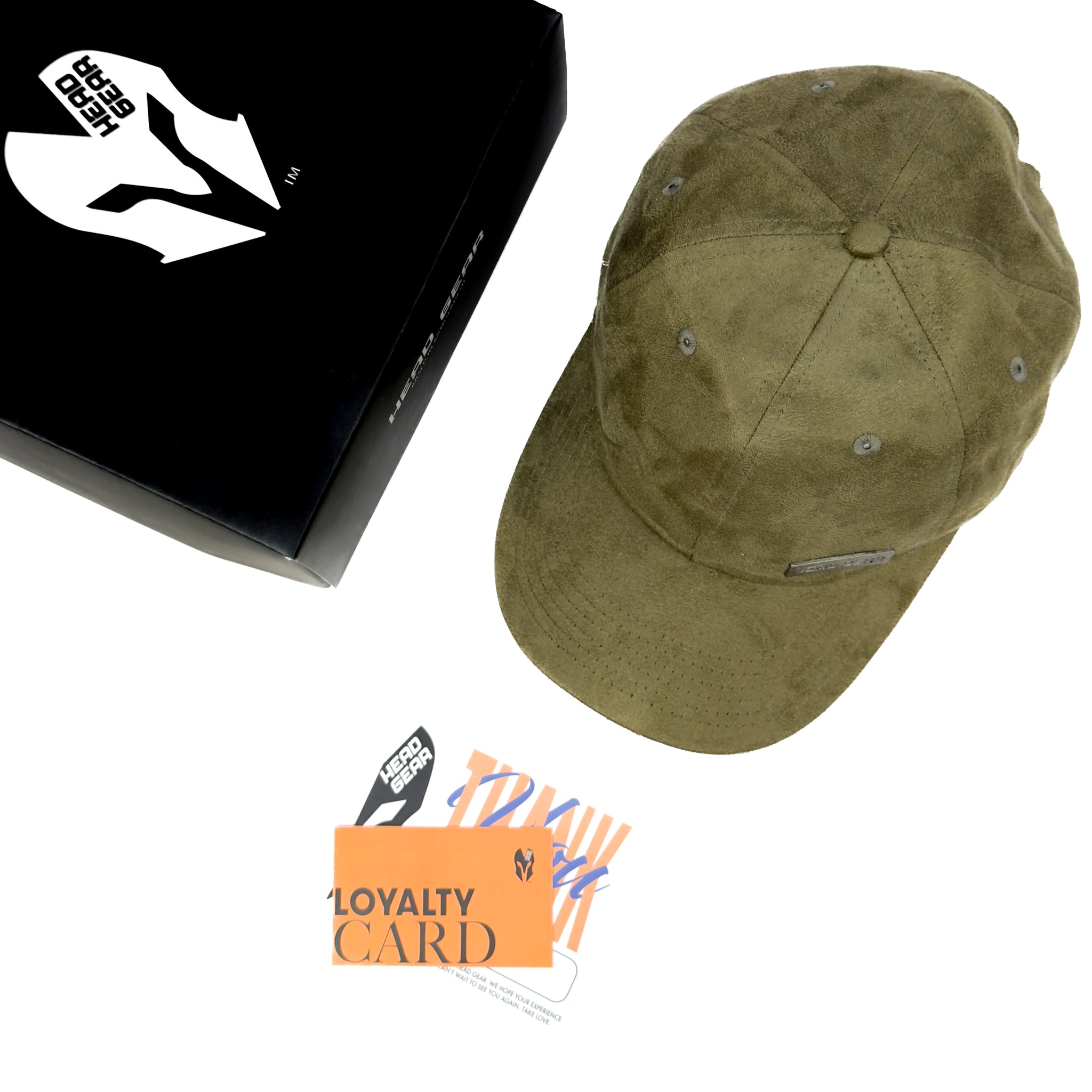 HEAD GEAR OLIVE RUSTIC METAL PATCH CAP