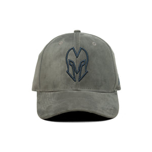 HEAD GEAR GREY AND BLACK CONTRAST SUEDE CAP