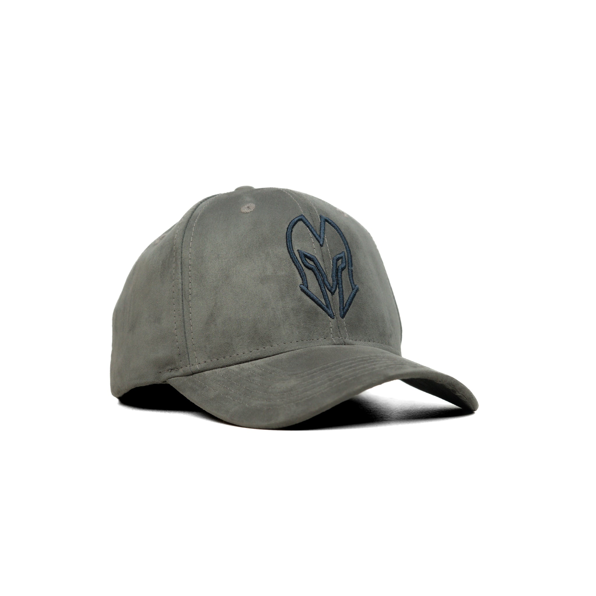 HEAD GEAR GREY AND BLACK CONTRAST SUEDE CAP