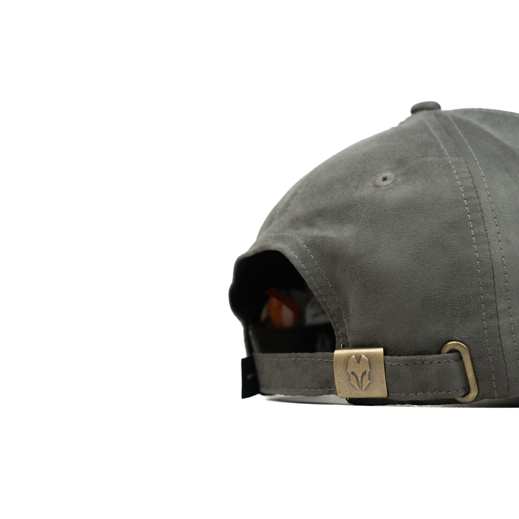 HEAD GEAR GREY AND BLACK CONTRAST SUEDE CAP
