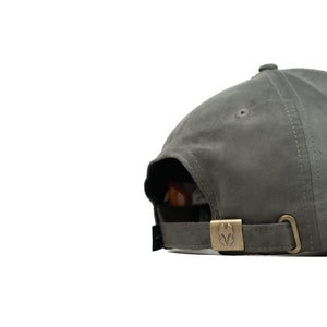 HEAD GEAR GREY AND BLACK CONTRAST SUEDE CAP