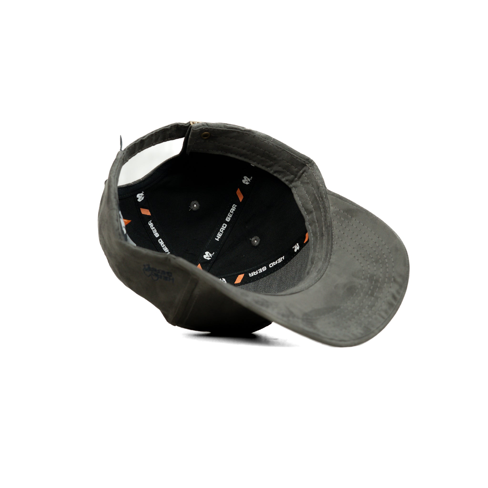 HEAD GEAR GREY AND BLACK CONTRAST SUEDE CAP