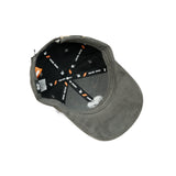 HEAD GEAR GREY AND BLACK CONTRAST SUEDE CAP