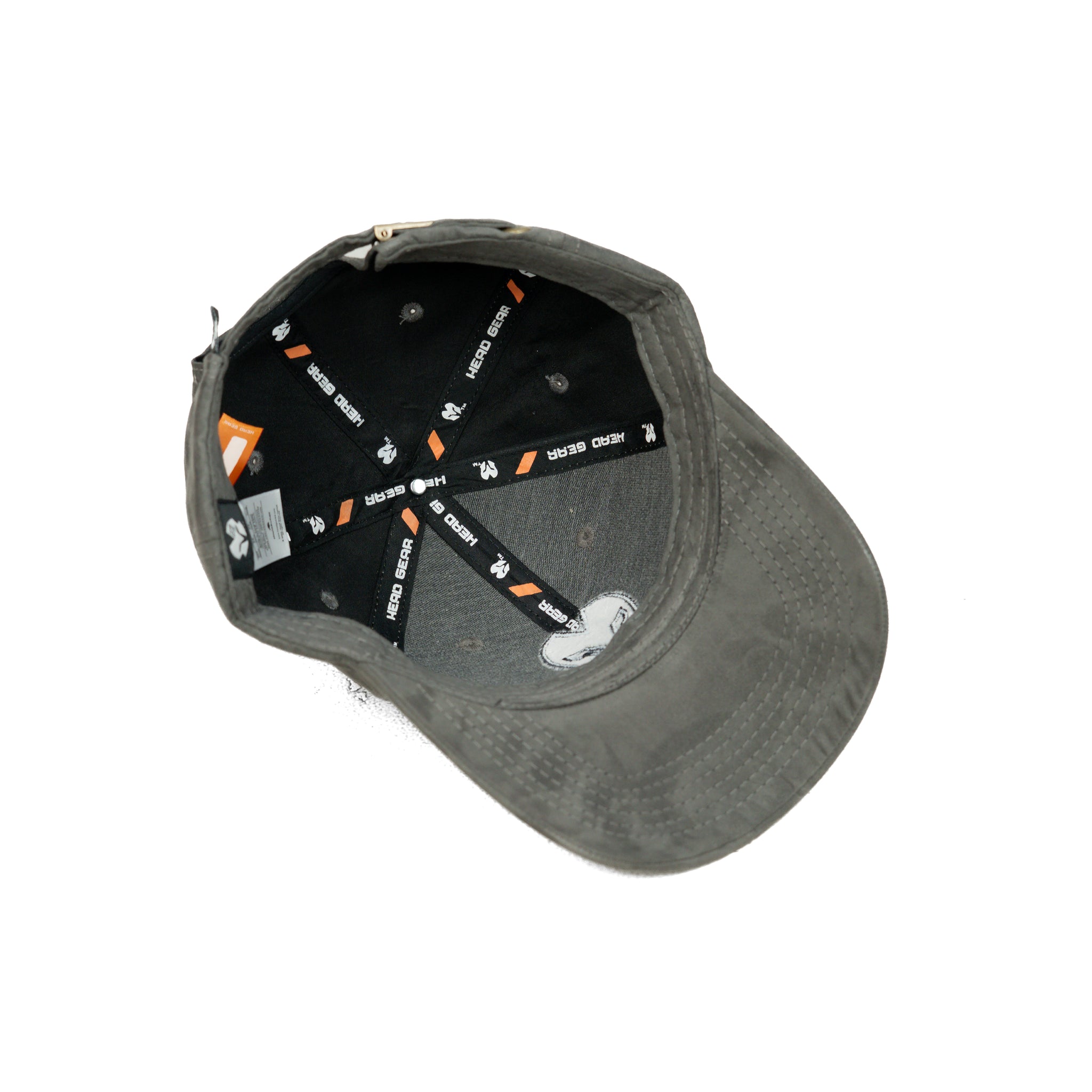 HEAD GEAR GREY AND BLACK CONTRAST SUEDE CAP