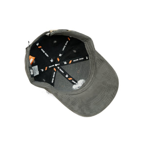 HEAD GEAR GREY AND BLACK CONTRAST SUEDE CAP