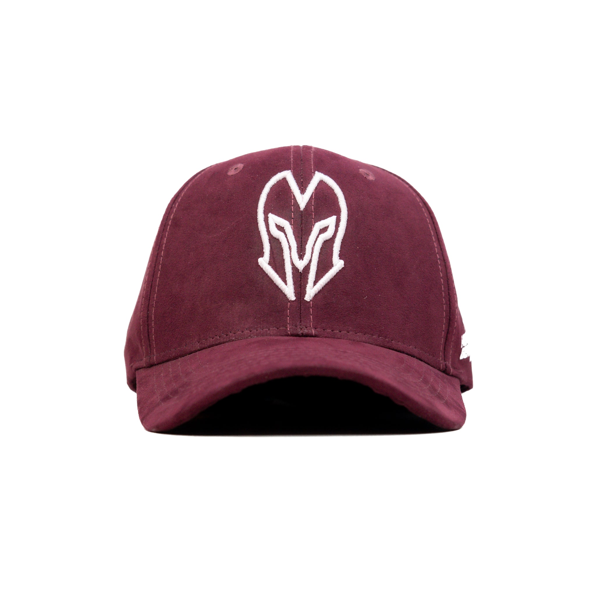 HEAD GEAR MAROON AND WHITE CONTRAST SUEDE CAP