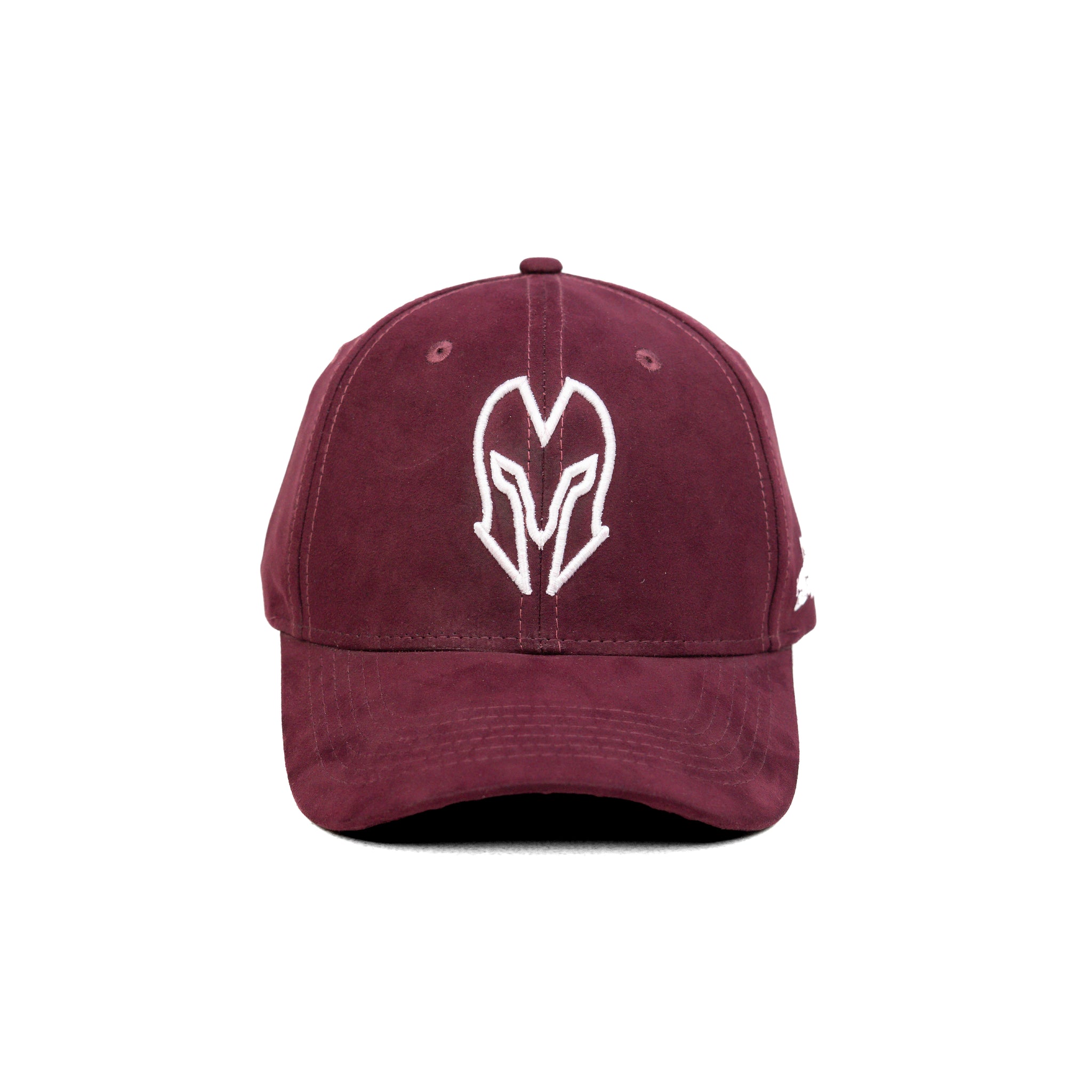 HEAD GEAR MAROON AND WHITE CONTRAST SUEDE CAP
