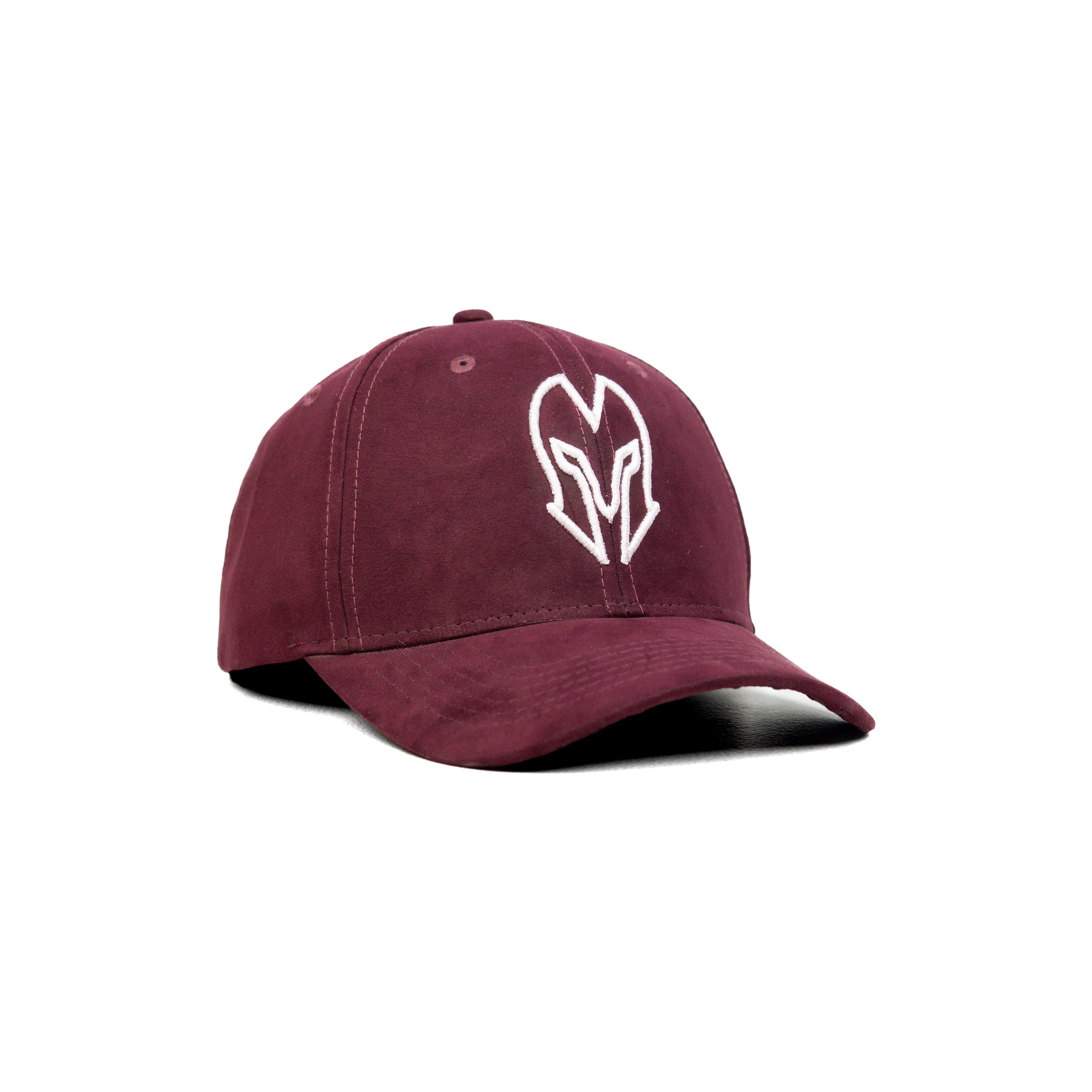 HEAD GEAR MAROON AND WHITE CONTRAST SUEDE CAP