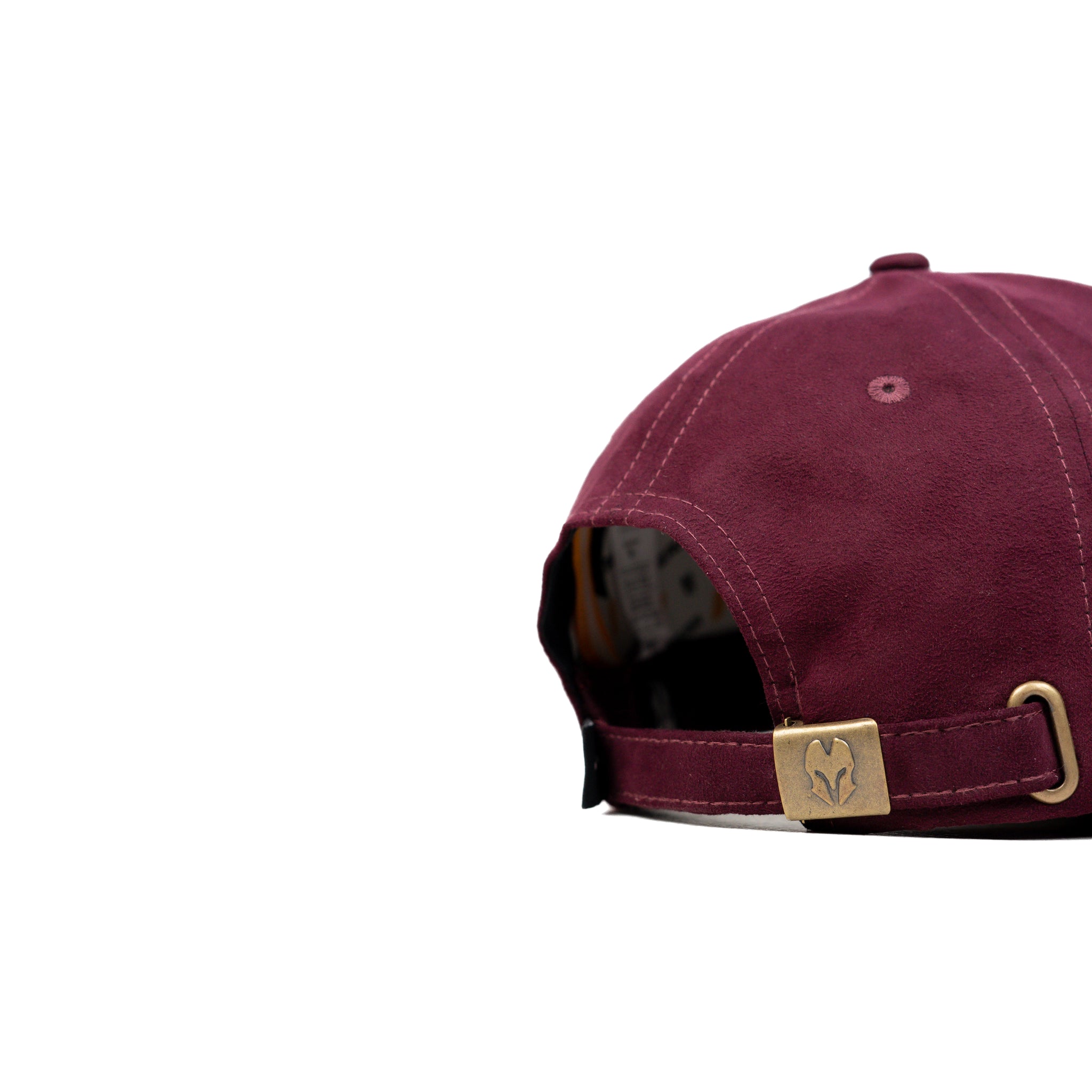 HEAD GEAR MAROON AND WHITE CONTRAST SUEDE CAP