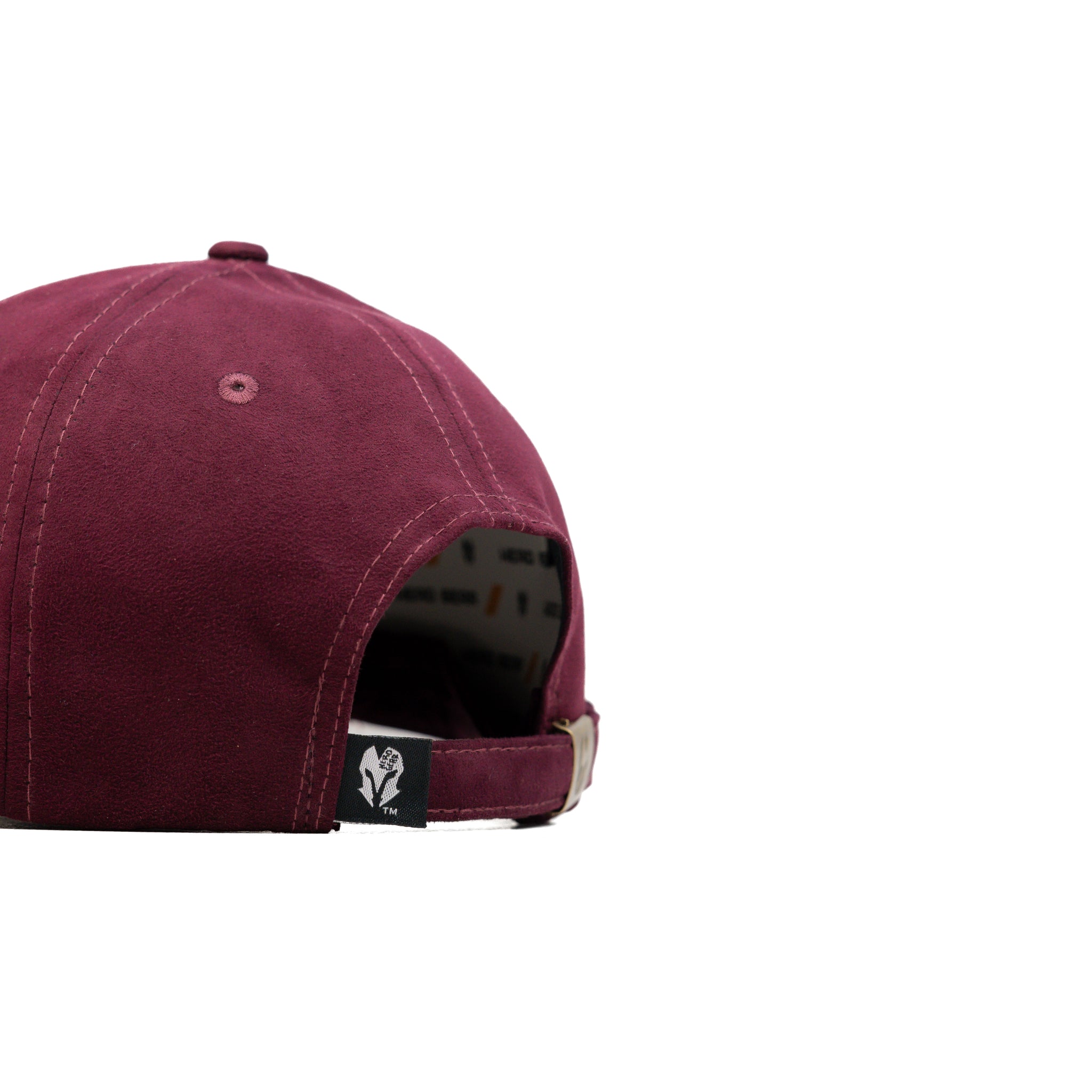 HEAD GEAR MAROON AND WHITE CONTRAST SUEDE CAP