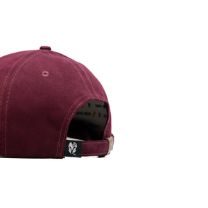 HEAD GEAR MAROON AND WHITE CONTRAST SUEDE CAP