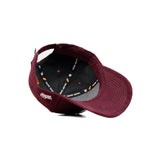 HEAD GEAR MAROON AND WHITE CONTRAST SUEDE CAP