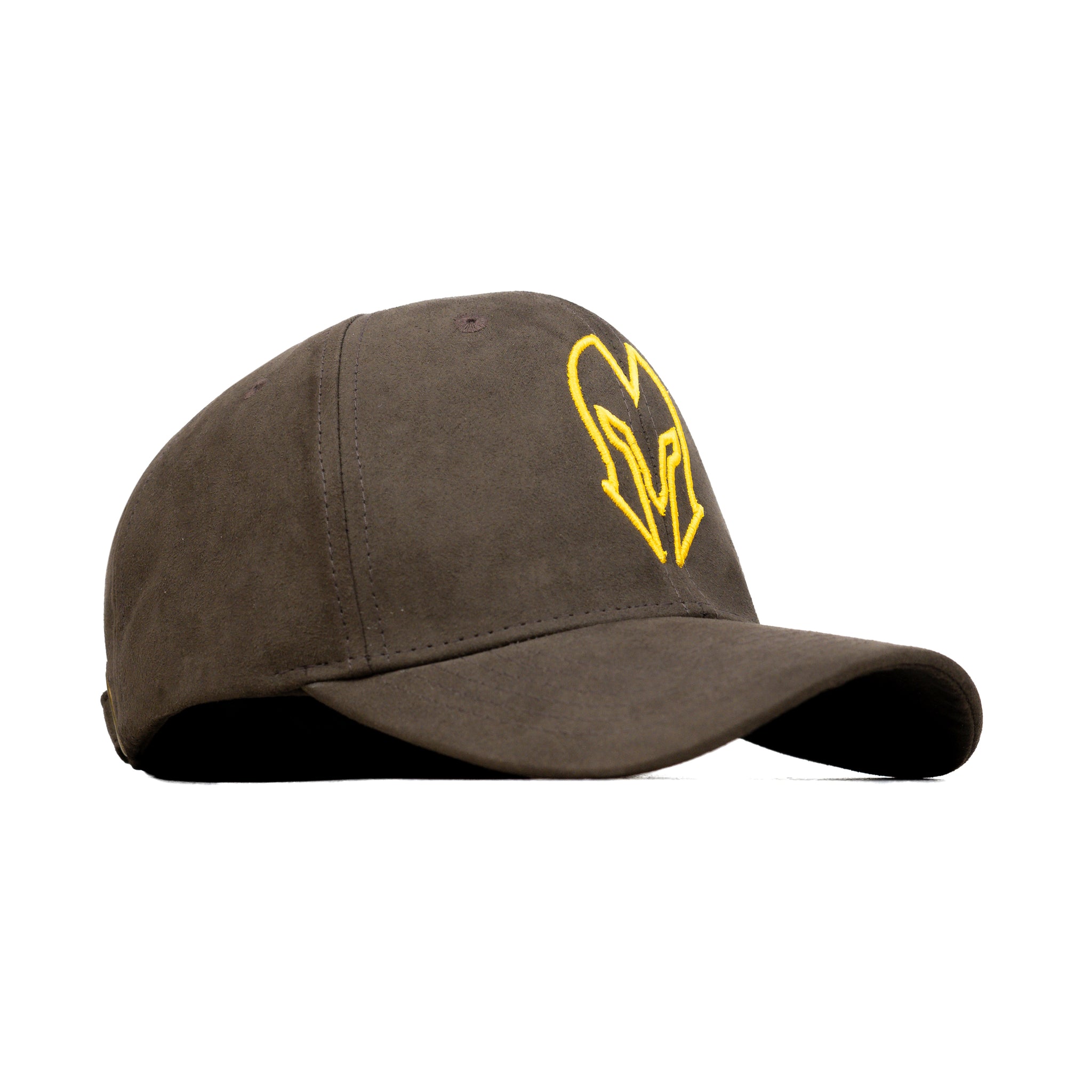 HEAD GEAR COFFEE AND GOLDEN CONTRAST SUEDE CAP