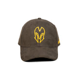 HEAD GEAR COFFEE AND GOLDEN CONTRAST SUEDE CAP