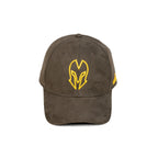 HEAD GEAR COFFEE AND GOLDEN CONTRAST SUEDE CAP
