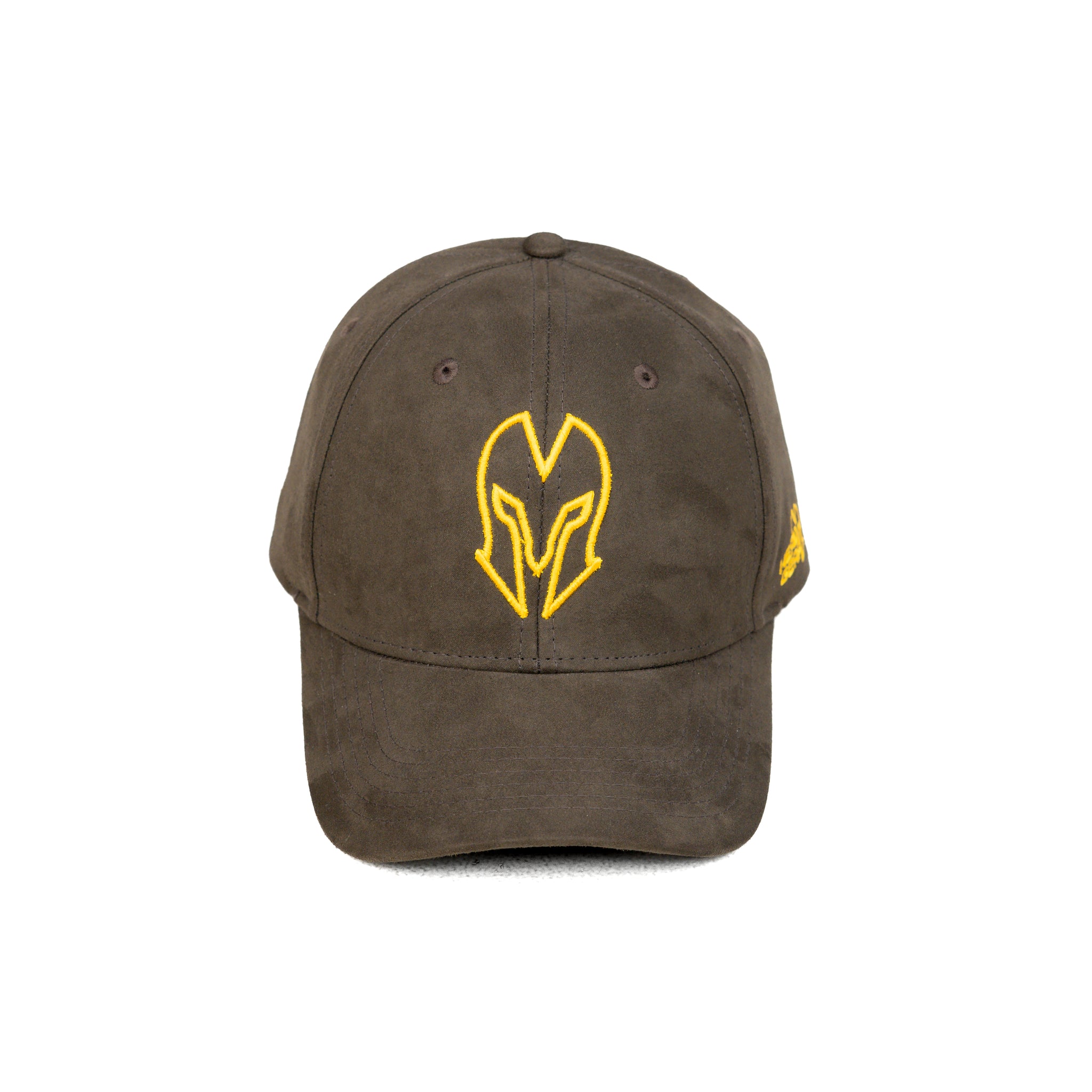 HEAD GEAR COFFEE AND GOLDEN CONTRAST SUEDE CAP