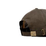 HEAD GEAR COFFEE AND GOLDEN CONTRAST SUEDE CAP