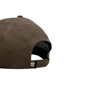 HEAD GEAR COFFEE AND GOLDEN CONTRAST SUEDE CAP