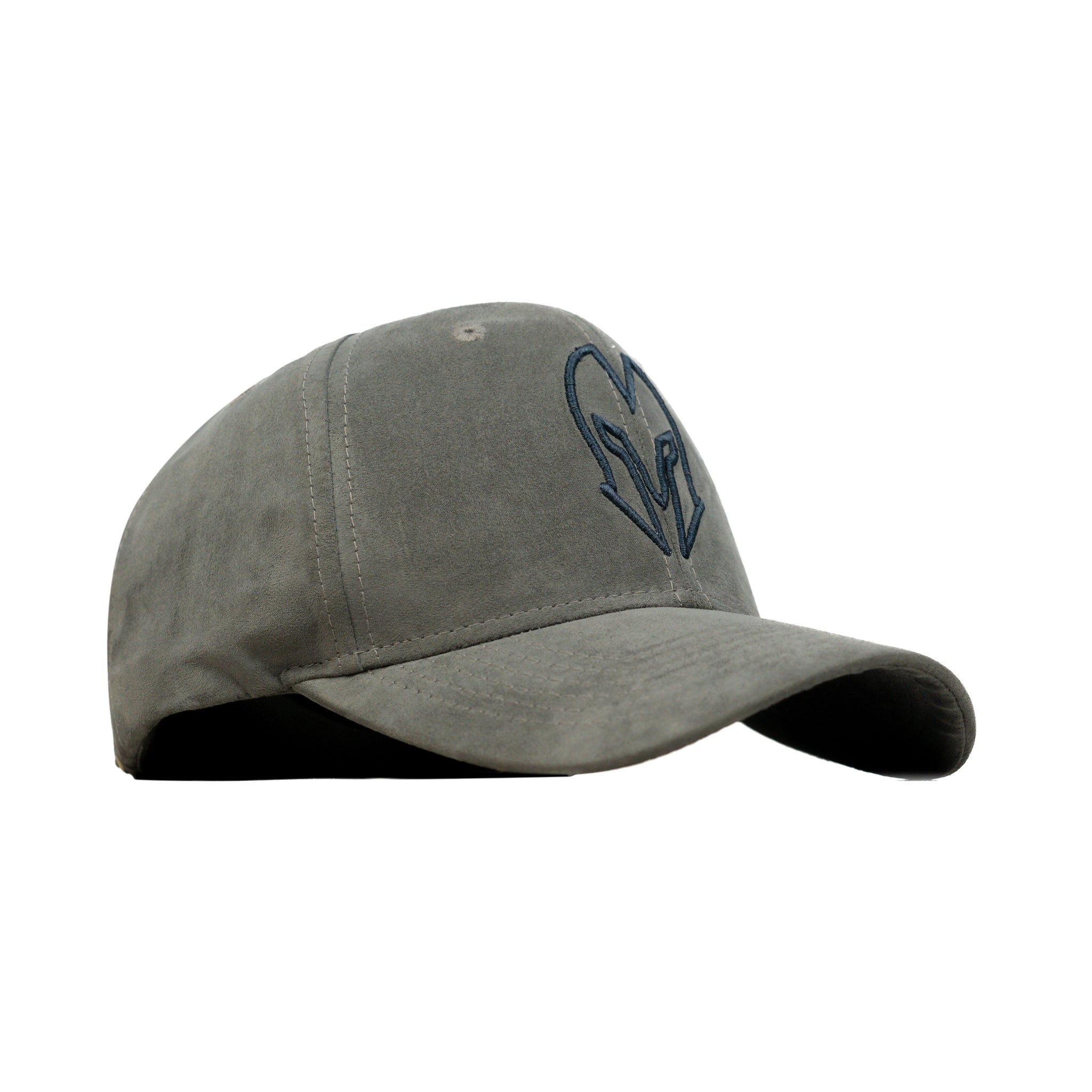 HEAD GEAR GREY AND BLACK CONTRAST SUEDE CAP