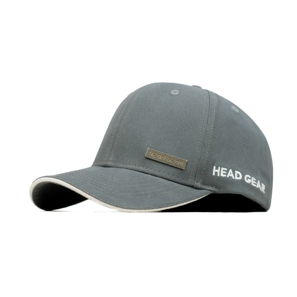 HEAD GEAR GREY RUSTIC METAL PATCH SANDWICH CAP