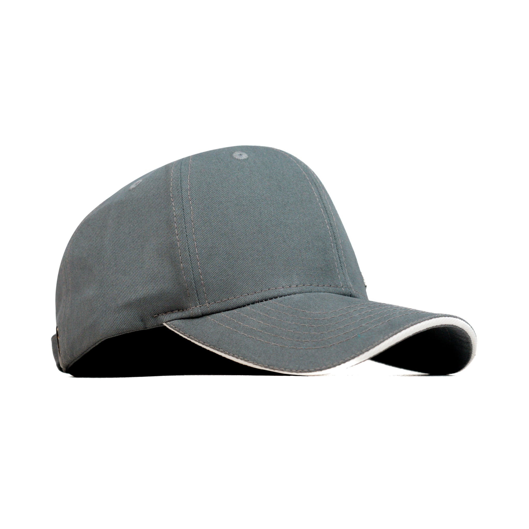 HEAD GEAR GREY RUSTIC METAL PATCH SANDWICH CAP