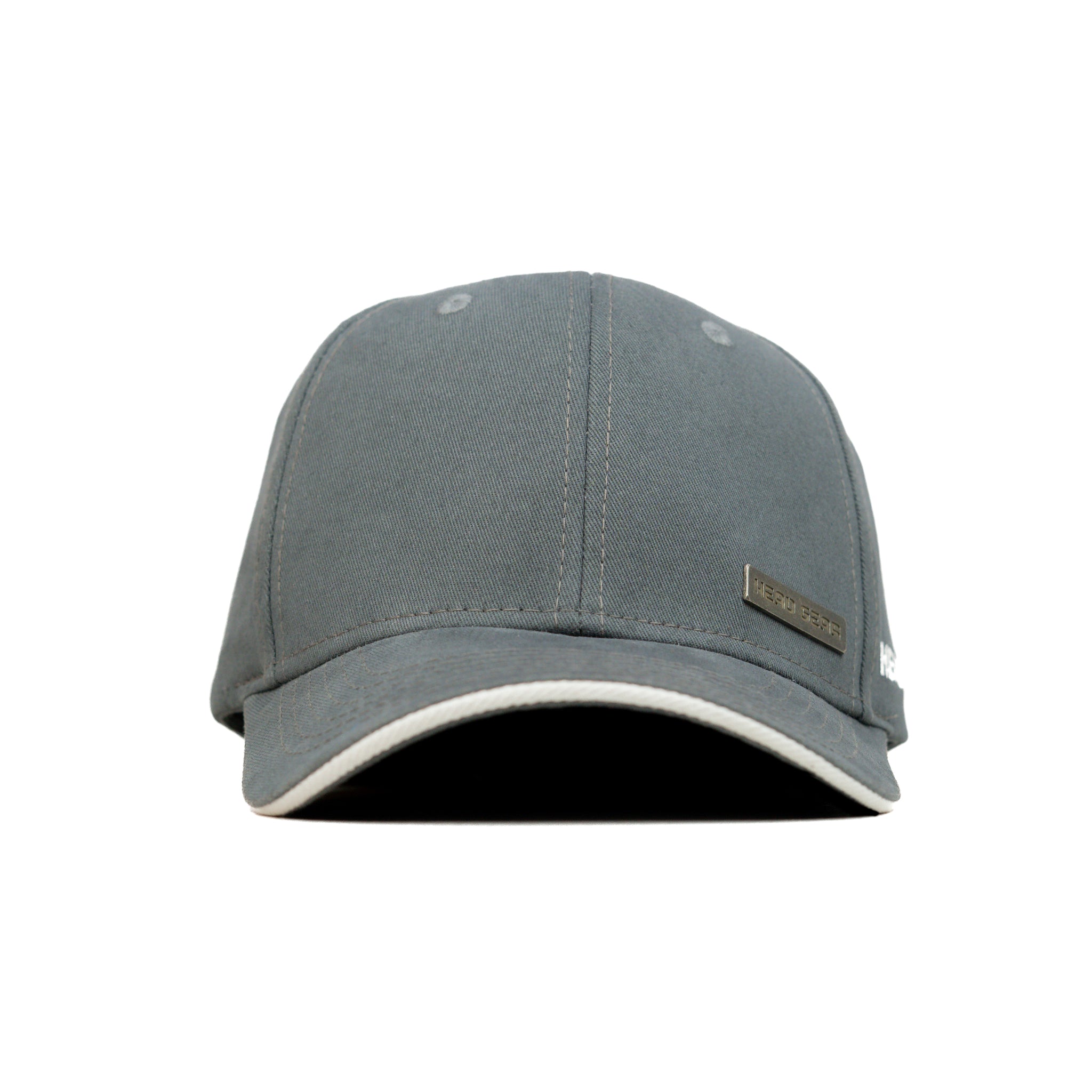 HEAD GEAR GREY RUSTIC METAL PATCH SANDWICH CAP