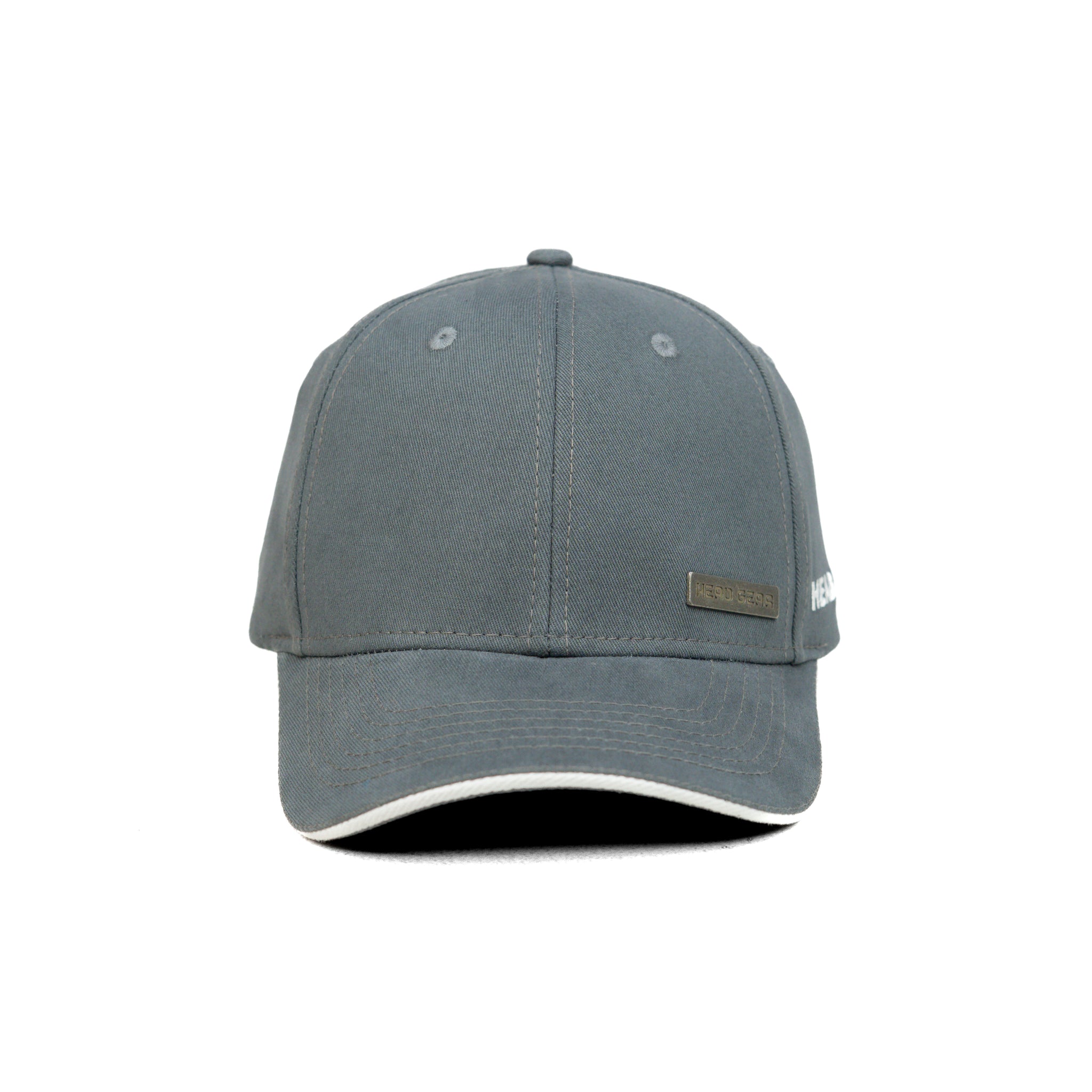 HEAD GEAR GREY RUSTIC METAL PATCH SANDWICH CAP