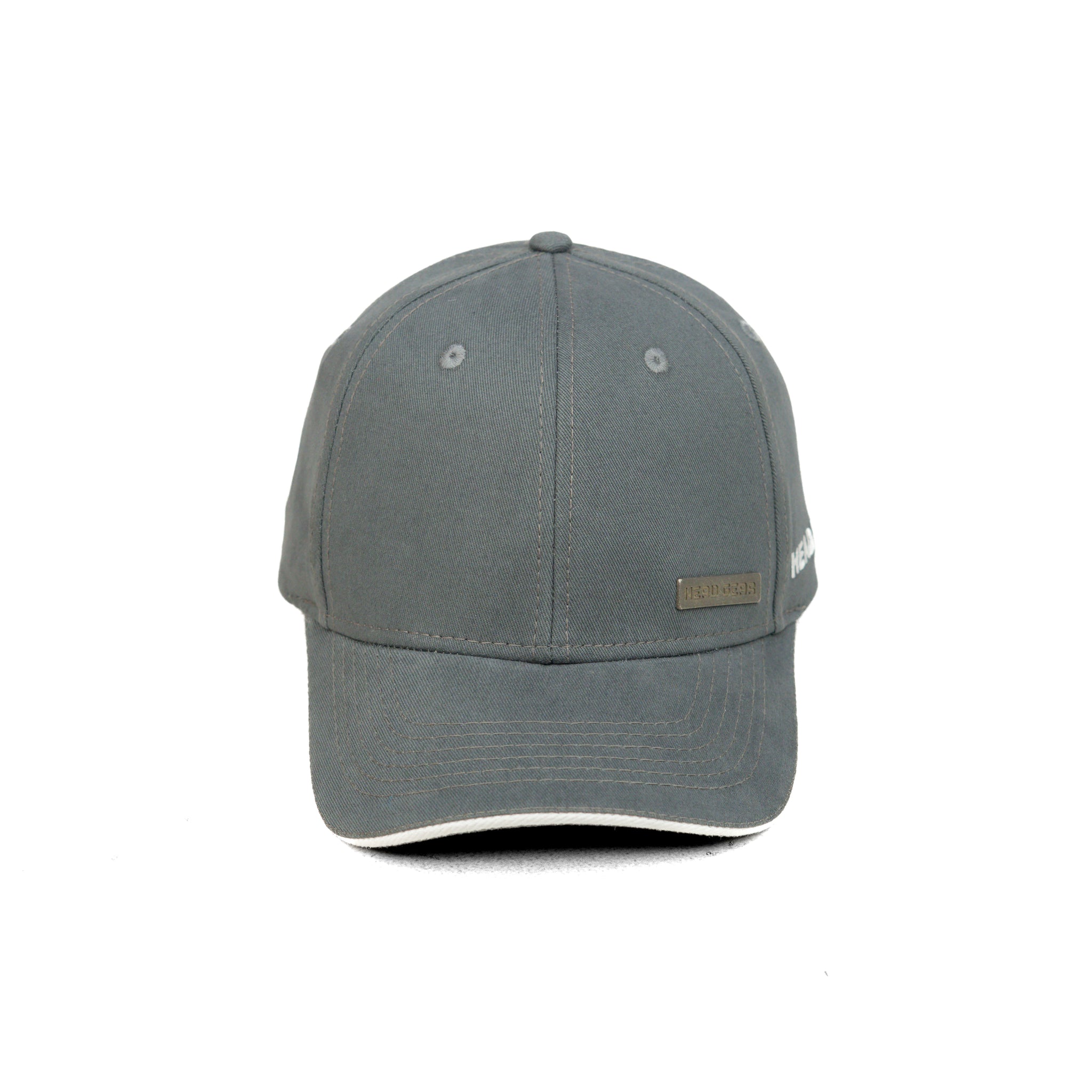 HEAD GEAR GREY RUSTIC METAL PATCH SANDWICH CAP