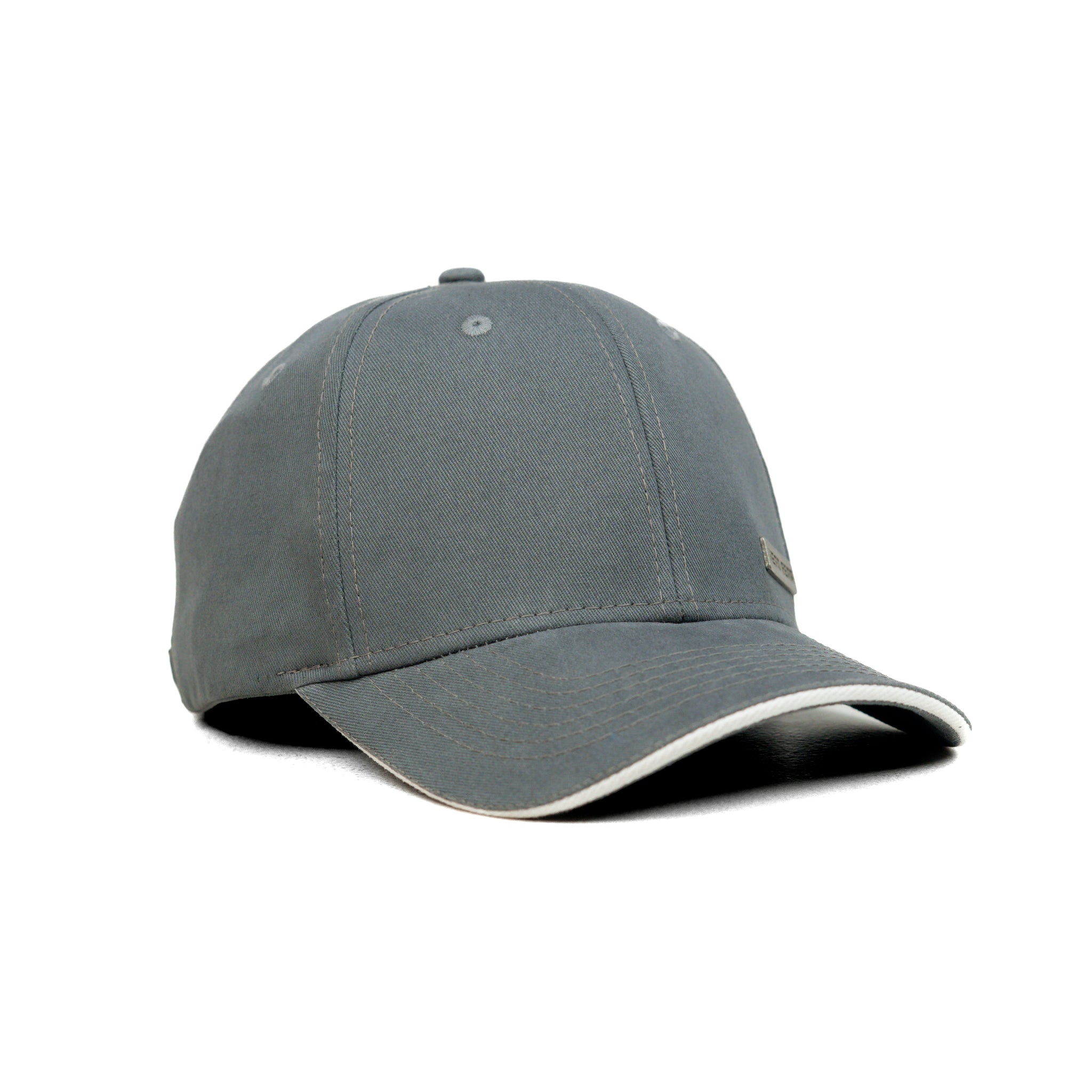 HEAD GEAR GREY RUSTIC METAL PATCH SANDWICH CAP