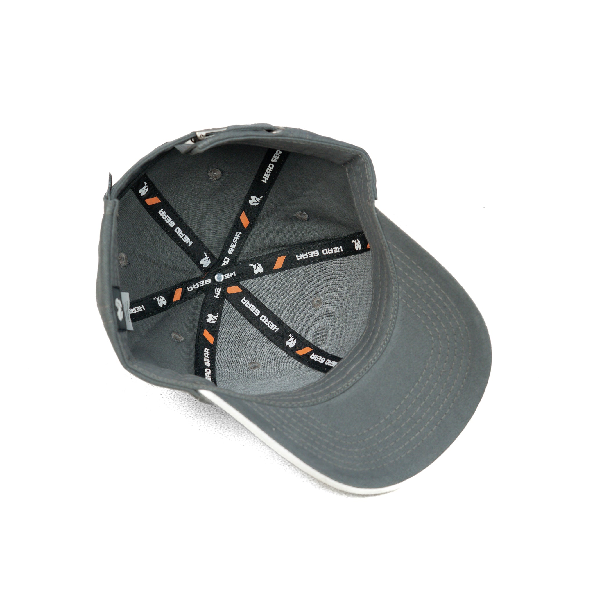 HEAD GEAR GREY RUSTIC METAL PATCH SANDWICH CAP