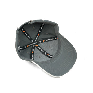 HEAD GEAR GREY RUSTIC METAL PATCH SANDWICH CAP