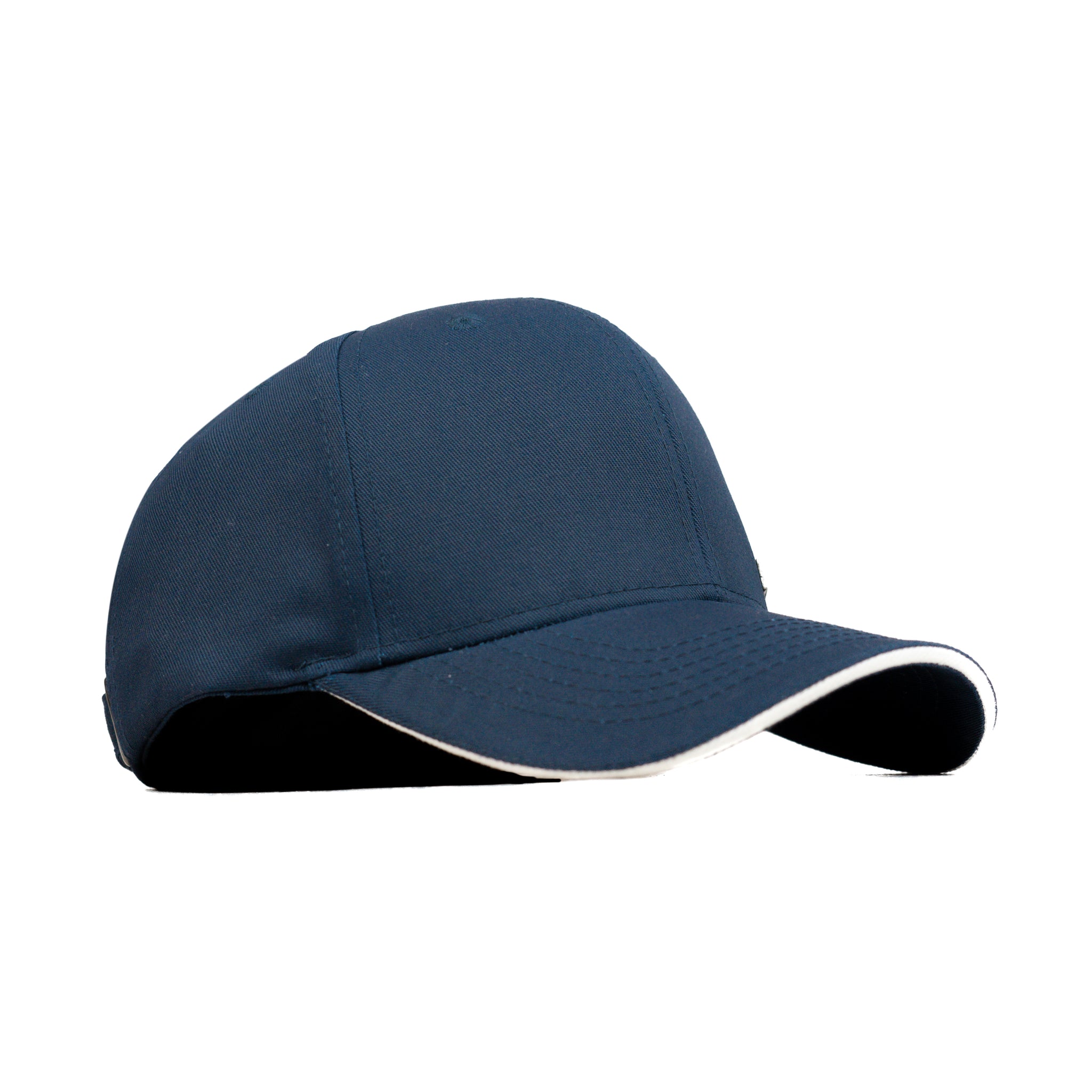 HEAD GEAR NAVY BLUE RUSTIC METAL PATCH SANDWICH CAP