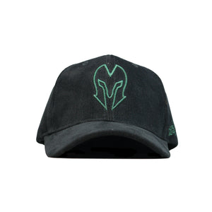HEAD GEAR BLACK AND GREEN CONTRAST CORD CAP