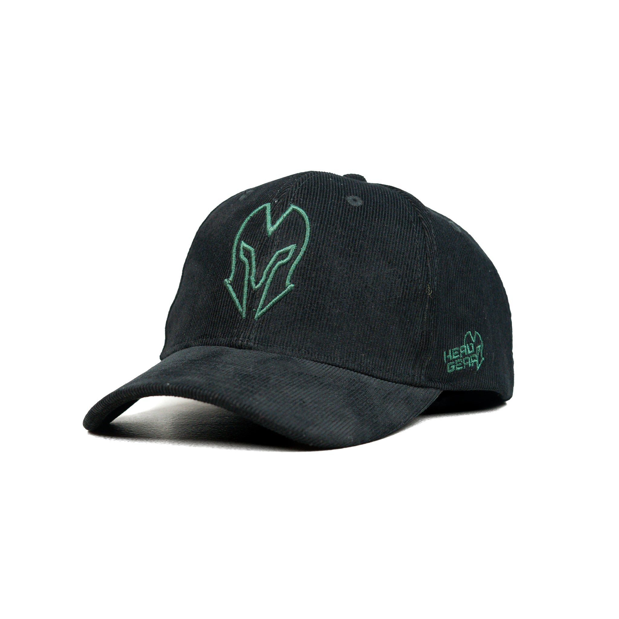 HEAD GEAR BLACK AND GREEN CONTRAST CORD CAP