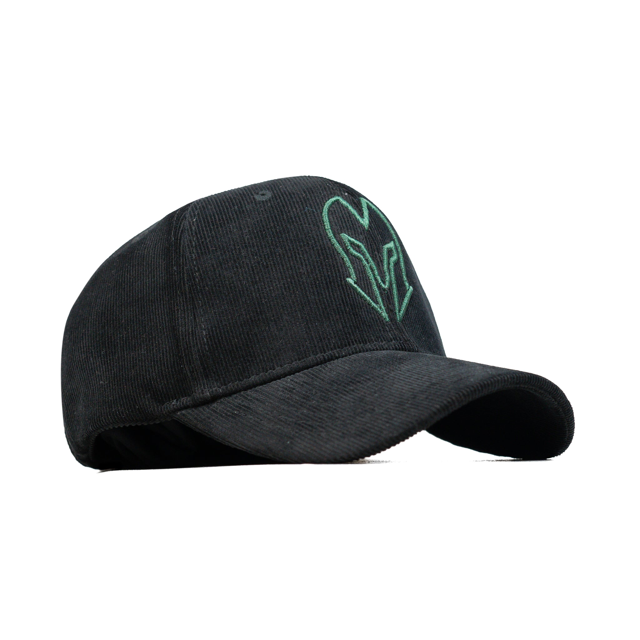 HEAD GEAR BLACK AND GREEN CONTRAST CORD CAP