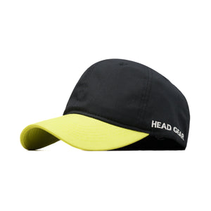 HEAD GEAR BLACK YELLOW GREEN DUAL TONE CAP