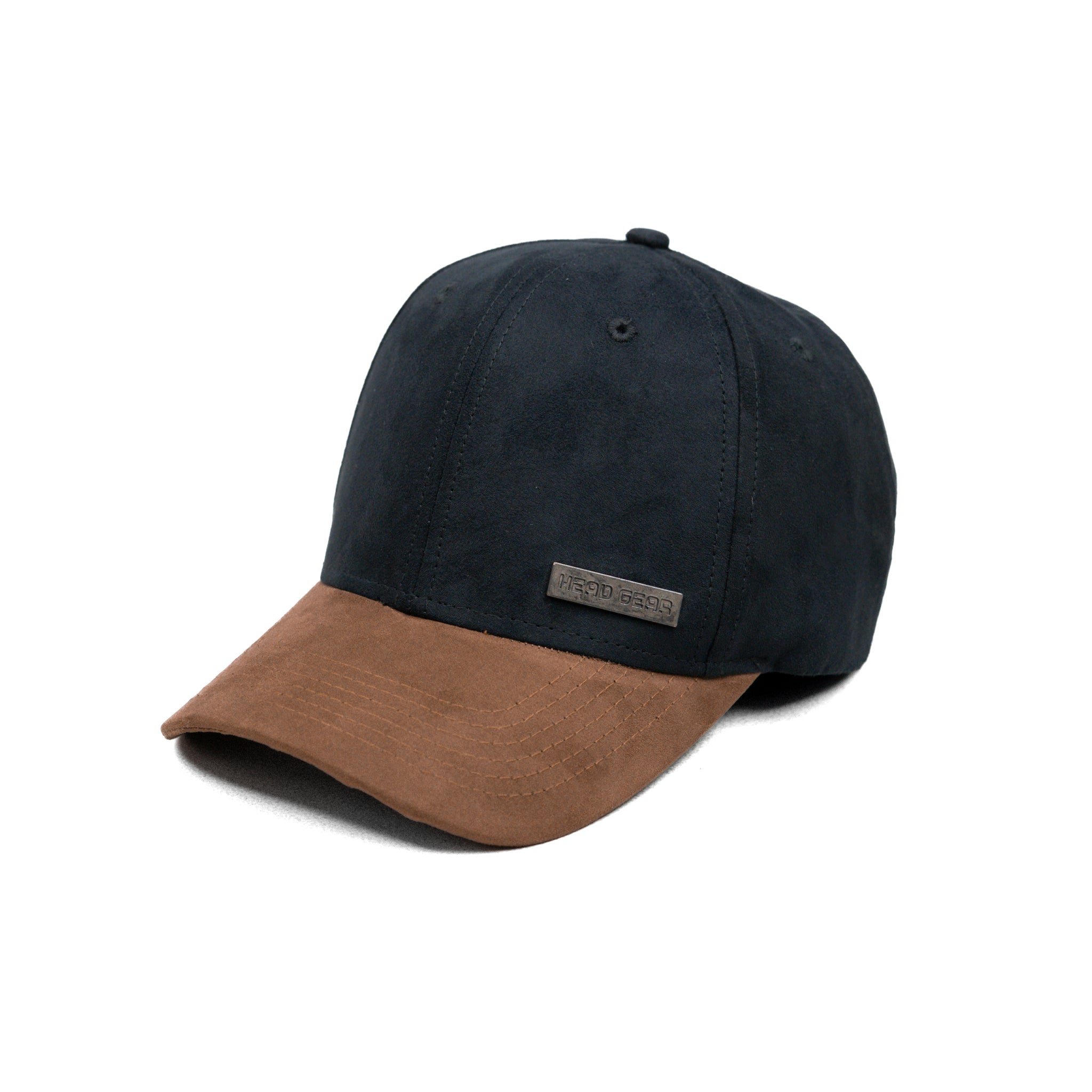 HEAD GEAR BLACK BROWN DUAL TONE RUSTIC METAL CAP