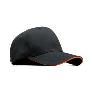 HEAD GEAR BLACK WITH ORANGE SANDWICH STRUCTURED CAP