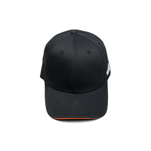 HEAD GEAR BLACK WITH ORANGE SANDWICH STRUCTURED CAP