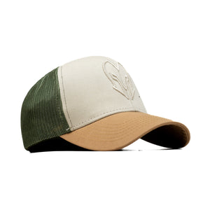 HEAD GEAR CREAM BASEBALL TRUCKER CAP