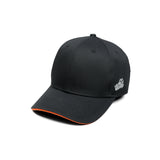 HEAD GEAR BLACK WITH ORANGE SANDWICH STRUCTURED CAP