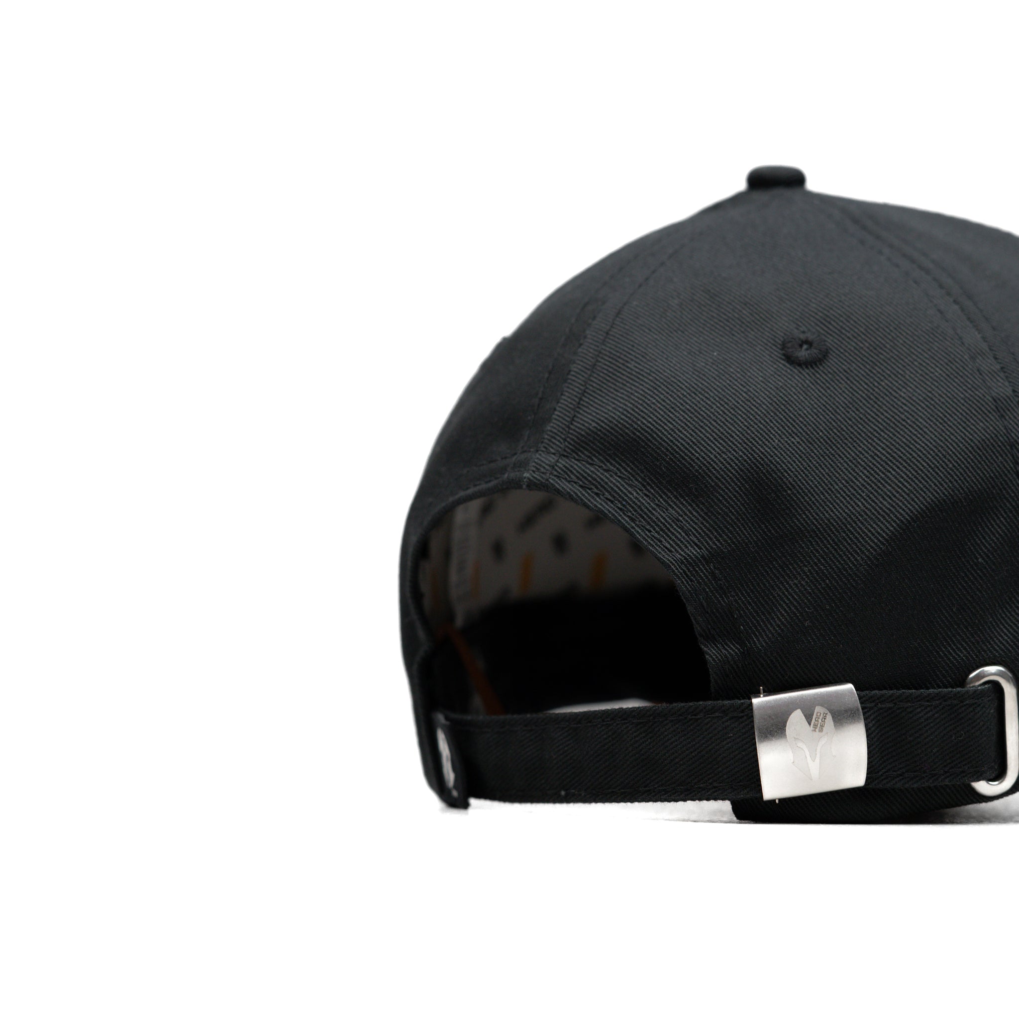 HEAD GEAR BLACK WITH ORANGE SANDWICH STRUCTURED CAP
