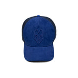 HEAD GEAR BLUE SUPER SUEDE TRUCKER CAP