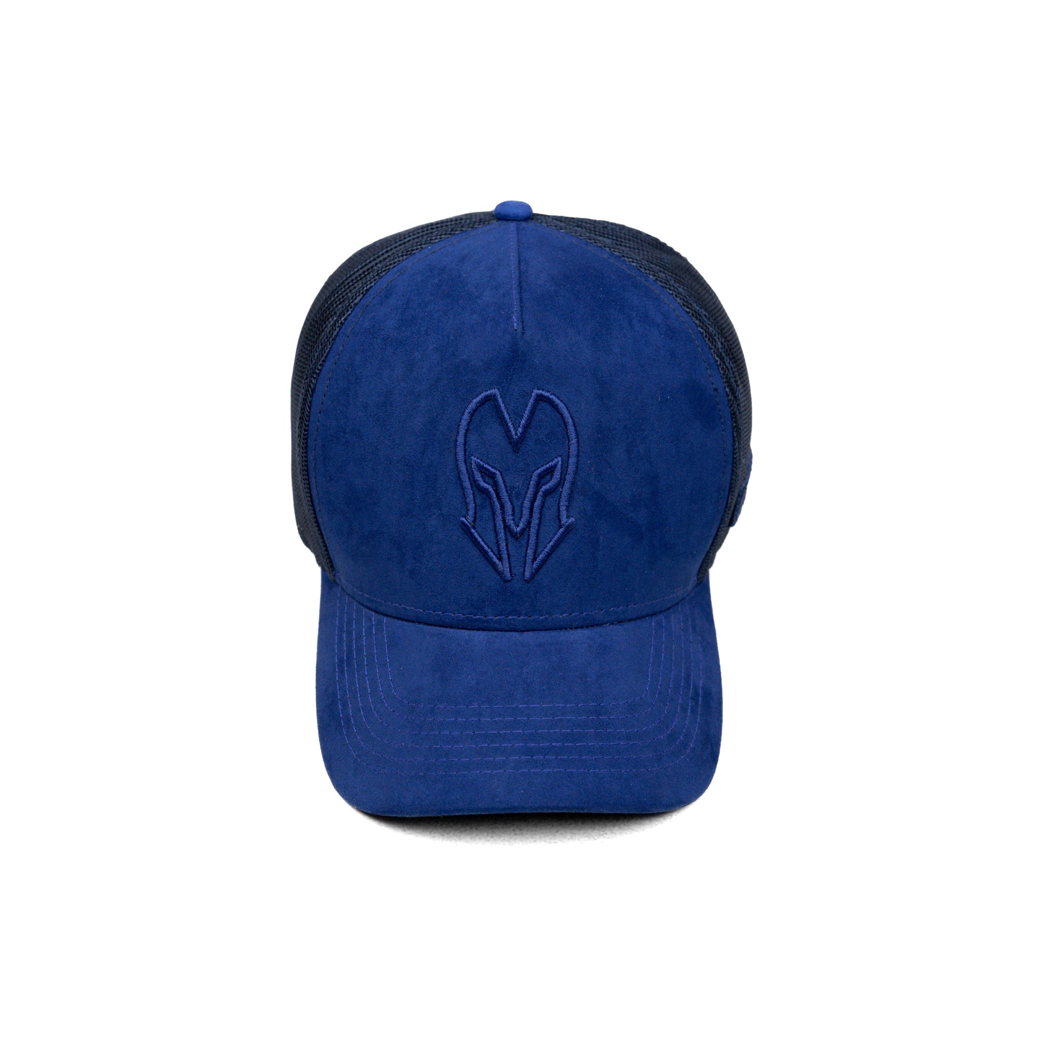 HEAD GEAR BLUE SUPER SUEDE TRUCKER CAP