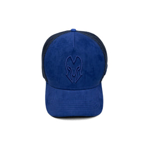 HEAD GEAR BLUE SUPER SUEDE TRUCKER CAP