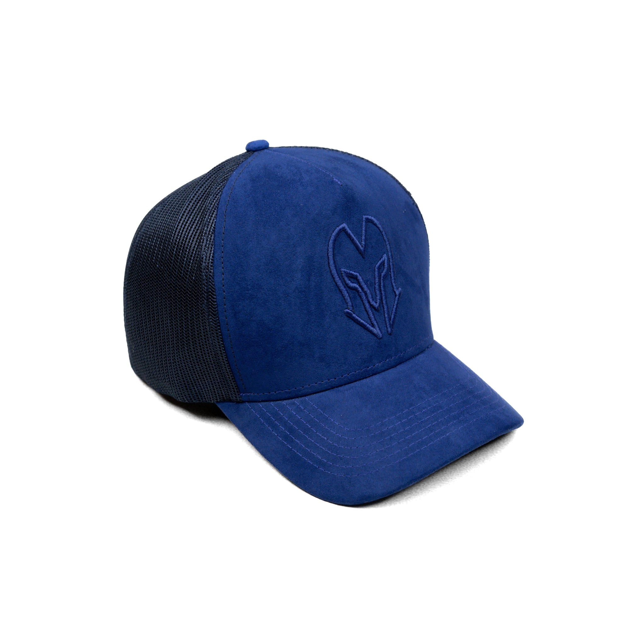 HEAD GEAR BLUE SUPER SUEDE TRUCKER CAP