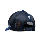 HEAD GEAR BLUE SUPER SUEDE TRUCKER CAP