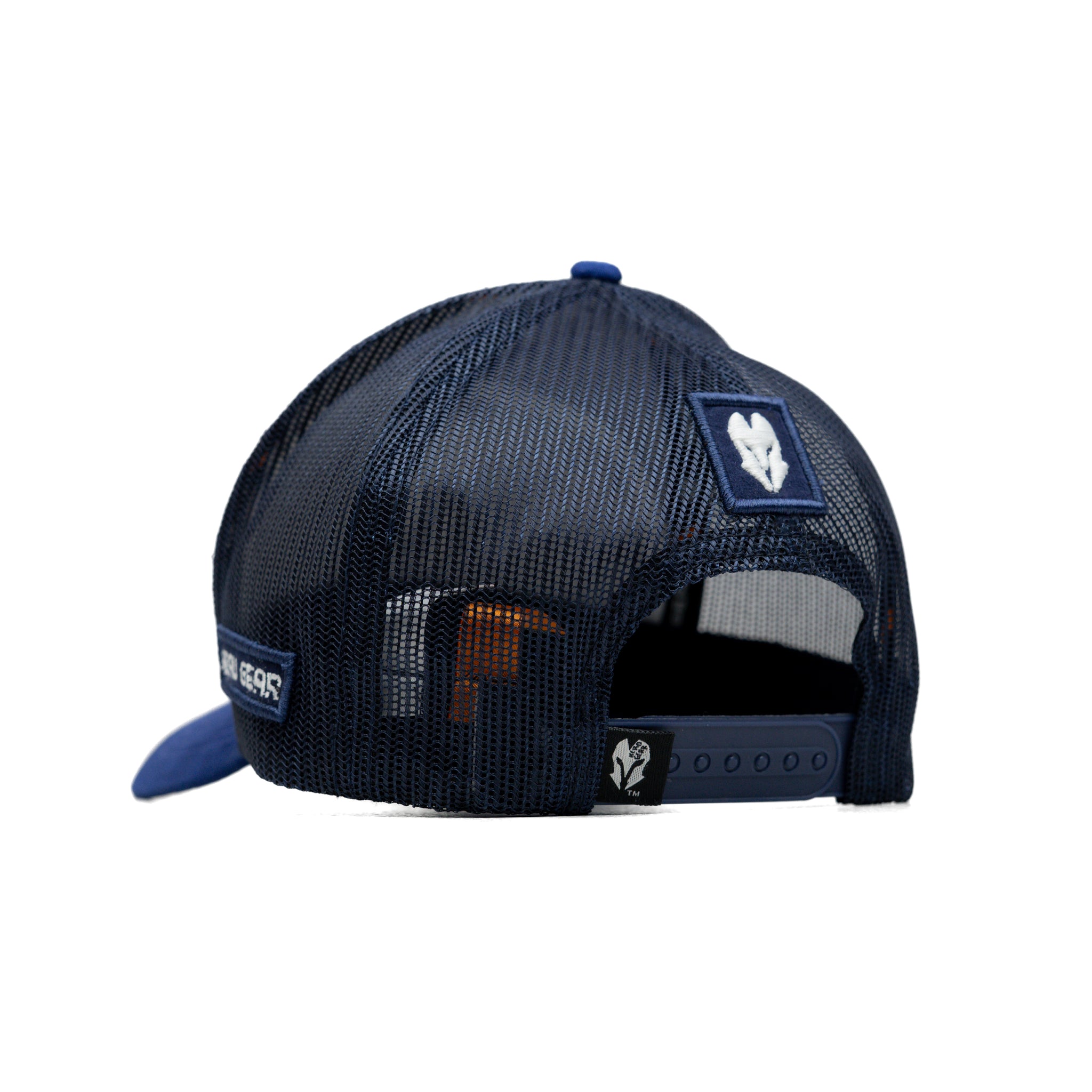HEAD GEAR BLUE SUPER SUEDE TRUCKER CAP