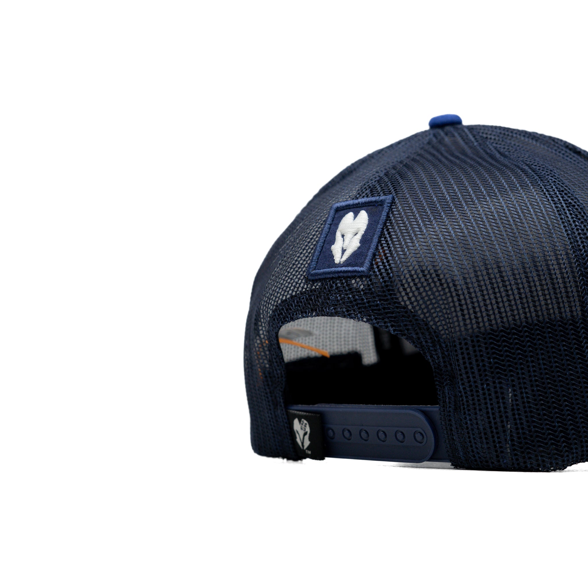 HEAD GEAR BLUE SUPER SUEDE TRUCKER CAP